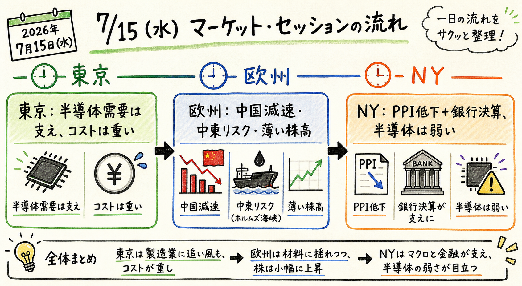 Market timeline