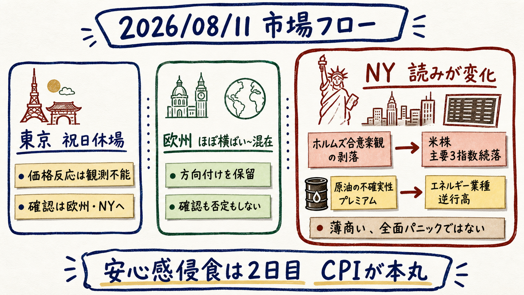 一日の市場フロー