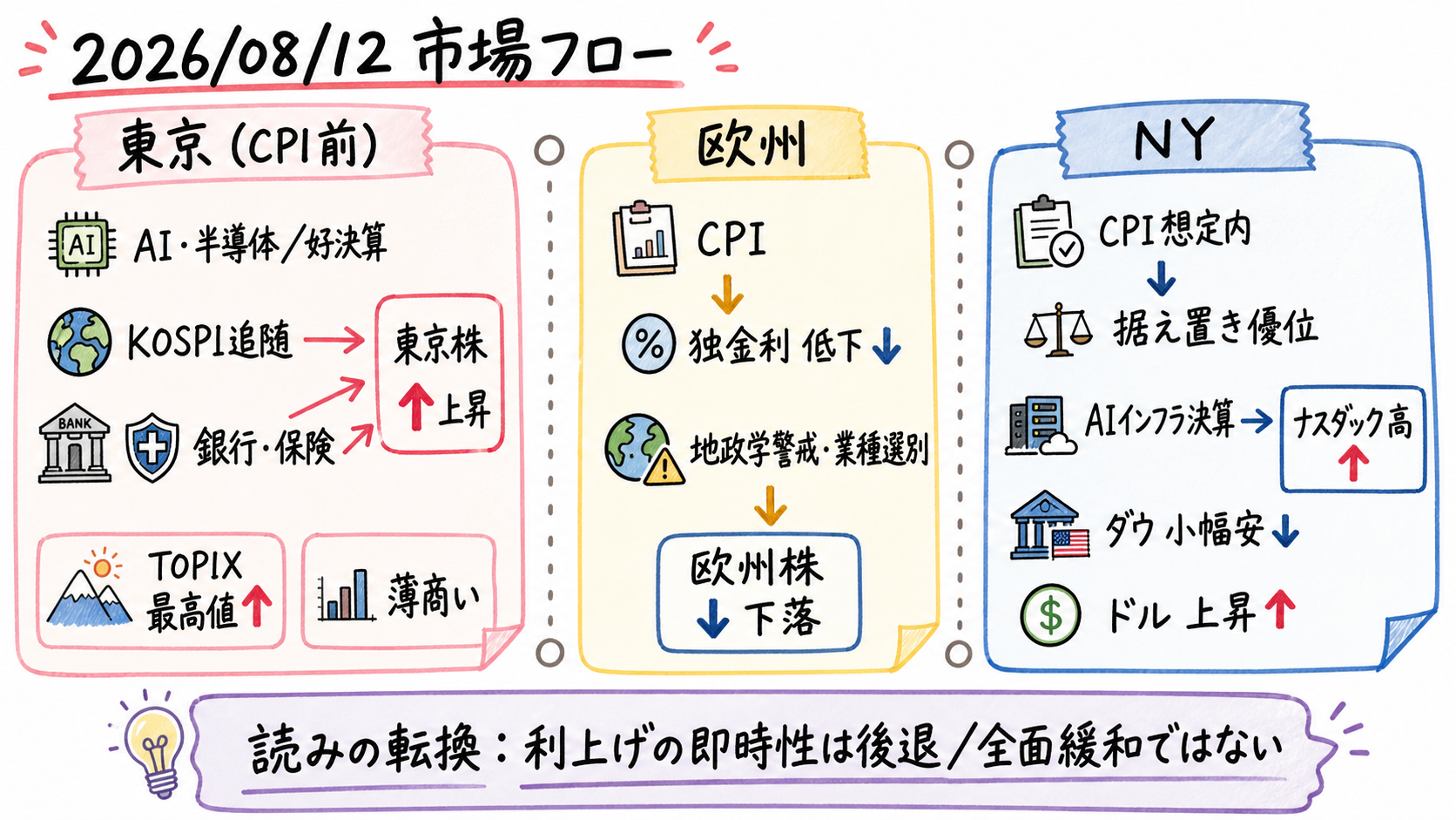 一日の市場フロー
